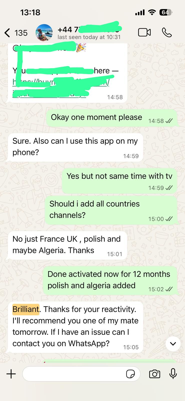 Peter IPTV User Feedback 3